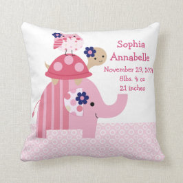 Personlig ’Ellie Elephant/Turtle/Uggla’ Pillow Kudde