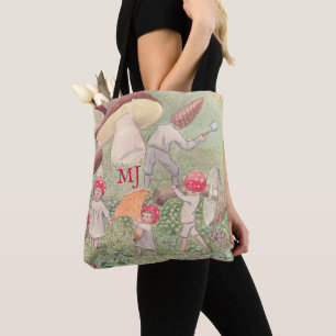 Personlig Elsa Beskow Fairytale Mushroom Tote Tygkasse