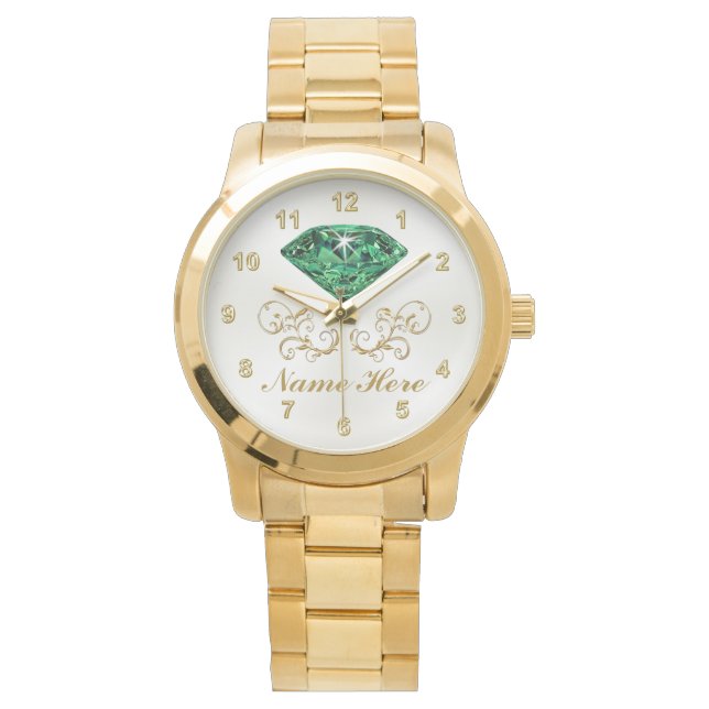 Personlig Emerald Watch för henne Armbandsur (Framsida)