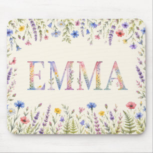 Personlig Emma Wildflower Akvarell Musmatta