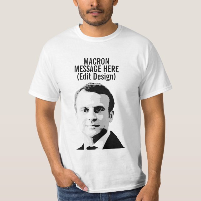 PERSONLIG EMMANUEL MACRON T SHIRT (Framsida)