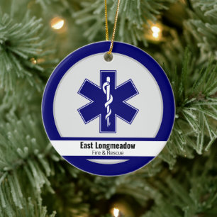 Personlig EMS Star Life Julgransprydnad Keramik