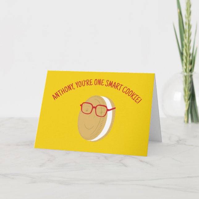 Personlig en smart cookie Studenten Gratulerar Kort (Framsida)