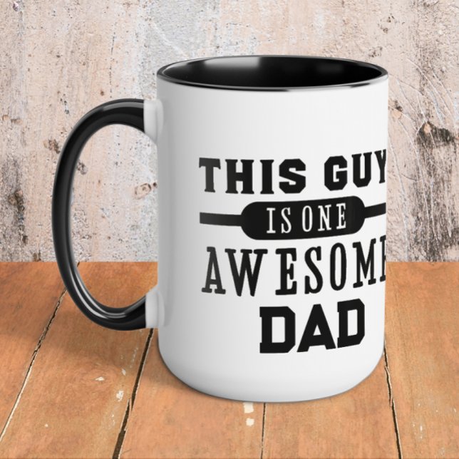 Personlig En Superpappa Mugg (Awesome dad Father's Day mug)