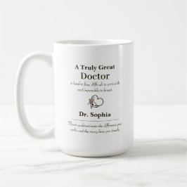Personlig En verkligt fantastisk läkare Tacksamhet Kaffemugg