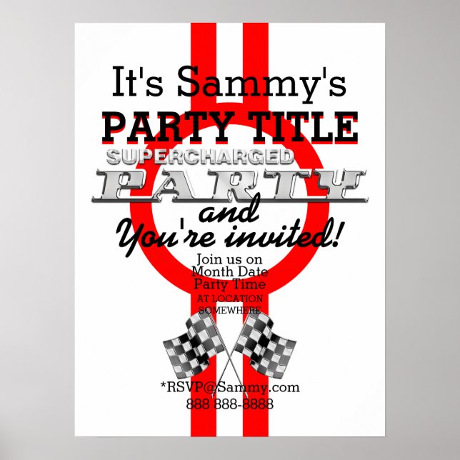 Personlig - enastående prestanda Party Poster (Framsidan)