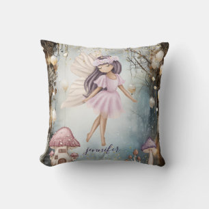 Personlig Enchanted Forest Fairy Girl's Kudde