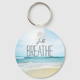 Personlig Encouragement Breathe Beach Nyckelring