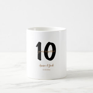 personlig: endast 10-årsdagen namn kaffemugg