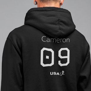 Personlig enfärgad amerikansk atlet djärv hoodie