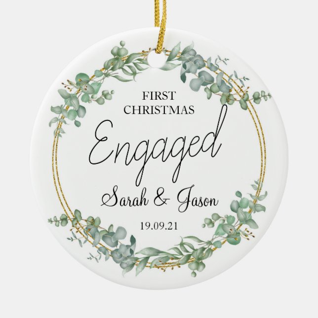 Personlig Engaged Ornament-Förlovning Ornament (Framsidan)