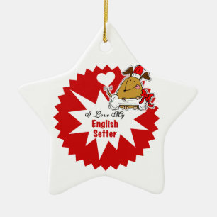 Personlig Engelska Setter Keepsaké Ornament