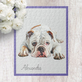 Personlig English Bulldog Jigszle Puzzle Pussel