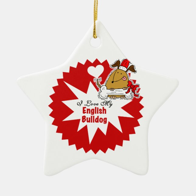 Personlig English Bulldog Keepsaké Ornament (Framsidan)