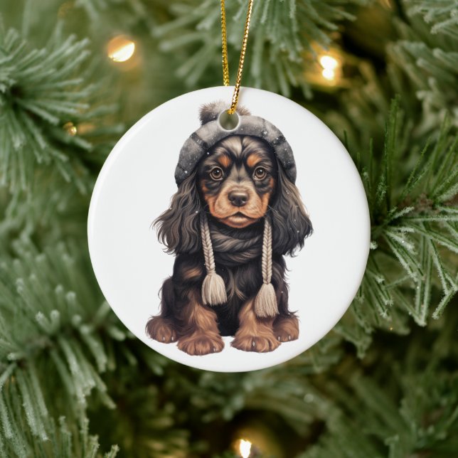 Personlig English Cocker Spain Hund Art Julgransprydnad Keramik (Träd)