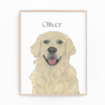 Personlig English Golden Retriever Hund Art