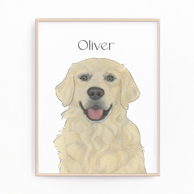 Personlig English Golden Retriever Hund Art Fototryck (Skapare uppladdad)