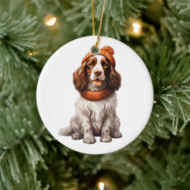 Personlig English Springer Spain Hund Art Julgransprydnad Keramik (Träd)