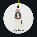 Personlig English Springer Spain (Tricolor) Julgransprydnad Keramik<br><div class="desc">Gör den trevliga listan i år med en personlig av ditt favoritglansbygge. För de sötaste gåvorna parar du den med ett matchande konsttryck eller ett annat objekt från min samling!</div>