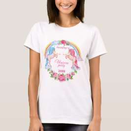 Personlig Enhörning Sjungmöfest T Shirt