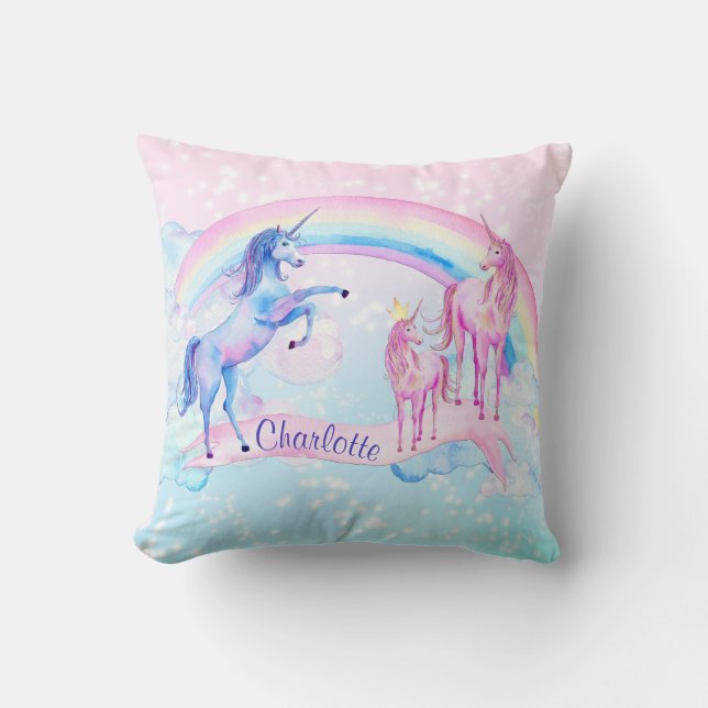 Personlig Enhörningskudde Kudde (Framsida)