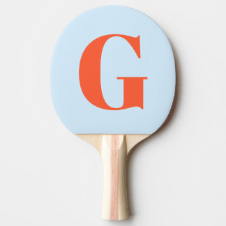 Personlig Enkel Djärv Monogram Mjuk Blå Orange Pingisracket