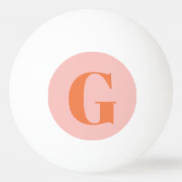 Personlig Enkel Djärv Monogram Rosa och Orange