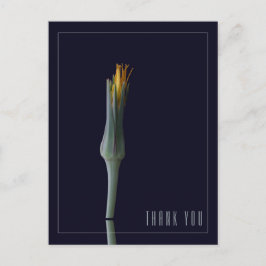 Personlig Enkel Elegant Blommig Svart Tacksamhet Vykort
