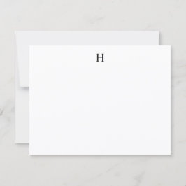 Personlig Enkel Elegant Minimalistisk Monogram Anteckningskort