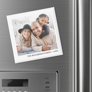 Personlig Enkel Familjefoto Magnet