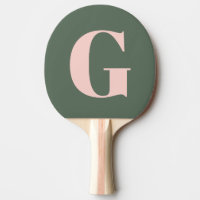 Personlig Enkel Fet Monogram Rosa och Grön