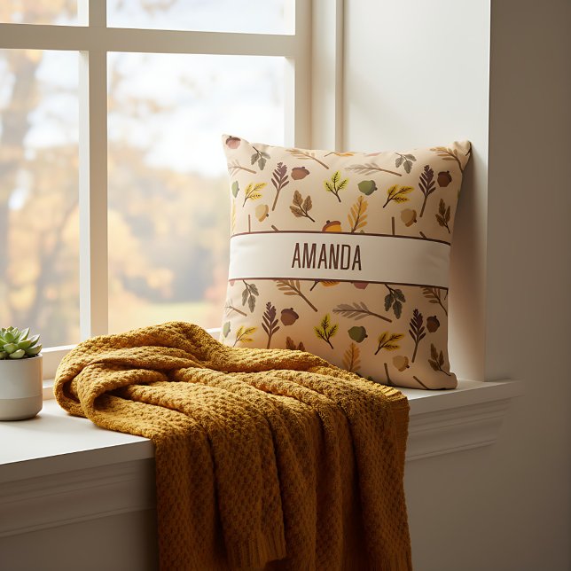 Personlig Enkel Gårdsstil Höstlöv Kudde (Autumn pillow-soft farmhouse decor)
