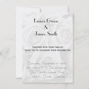 Personlig enkel inbjudan till Elegant bröllop