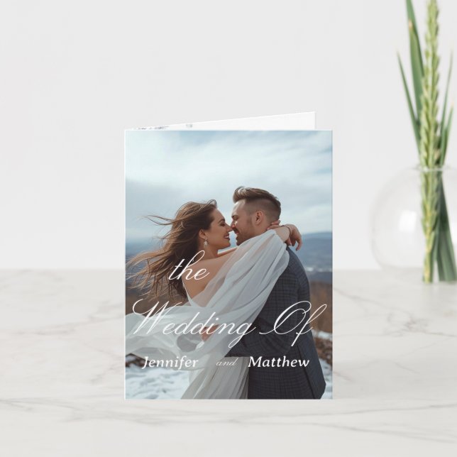 Personlig enkel modern bröllopsinbjudan inbjudan (Framsida)