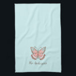 Personlig Enkel Modern Butterfly Kökshandduk<br><div class="desc">En vacker dekorativ personlig för smörflygstumma med ditt namn. Gör en roligt till köket. Designad av Blackberry Boulevard.</div>