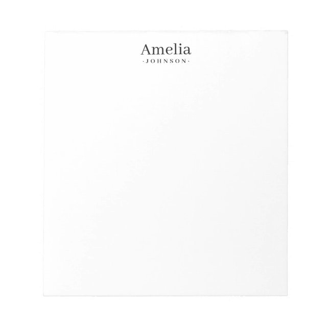 Personlig Enkel modern, minimalistisk, svart rengö Anteckningsblock (Framsida)