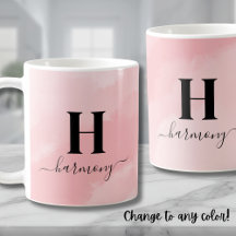 Personlig Enkel Modern Rosa Monogram