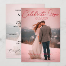 Personlig Enkel Modern vinter Bröllopskort