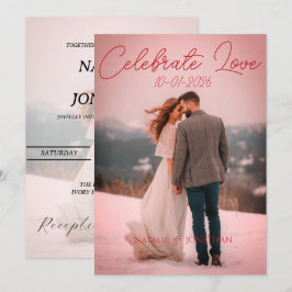 Personlig Enkel Modern vinter Bröllopskort Inbjudningar