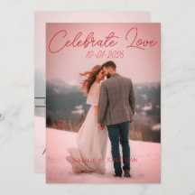 Personlig Enkel Modern vinter Bröllopskort