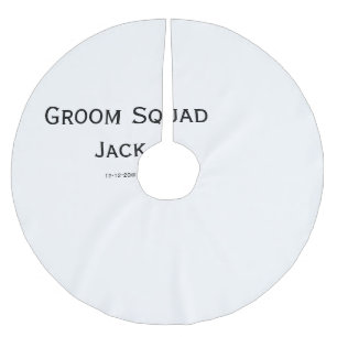personlig enkel monogram lägg till ditt namn bröll julgransmatta borstad polyester