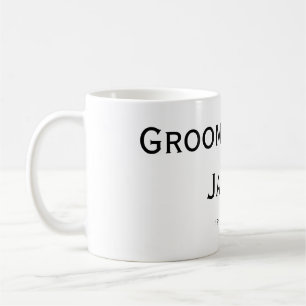 personlig enkel monogram lägg till ditt namn bröll kaffemugg