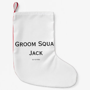 personlig enkel monogram lägg till ditt namn bröll liten julstrumpa