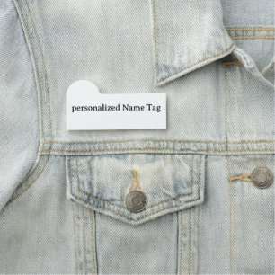 personlig enkel Namnskylt 3" x 1,5" formad märke Namnbricka
