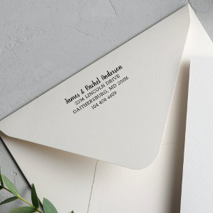 Personlig Enkel Par-Returadress Självfärgande Stämpel