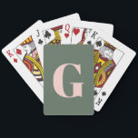 Personlig Enkel Rosa och Grönt med fetstil i monog<br><div class="desc">Personlig Enkel Rosa- och Grönt i monogram</div>