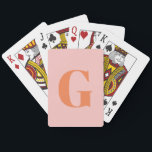 Personlig Enkel Rosa och Orange med fetstil i mono<br><div class="desc">Personlig Enkelt fet monogram Pastellkort för Rosa och Orange</div>
