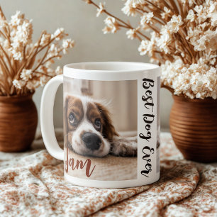 Personlig - enkelt hund Photo och namn keepsak Kaffemugg