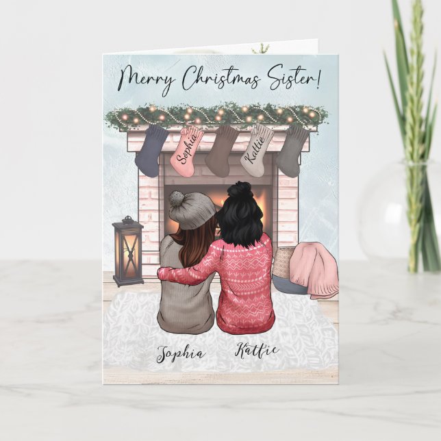 Personlig enkelt julkort till den bästa vännen kort (Framsida)