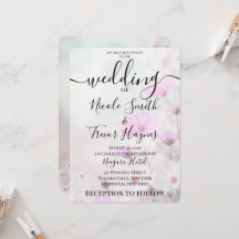 Personlig Enkla Rosa Blommor Bröllop